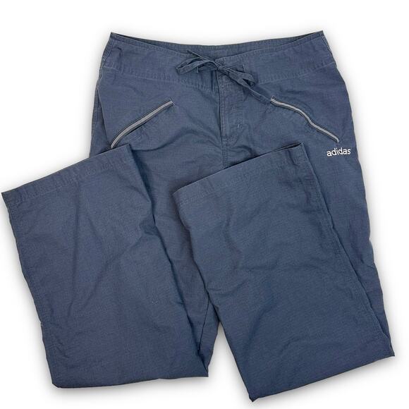 Adidas Womens Scrub Bottoms Pants Straight Leg Pockets Blue Gray Size Small - Picture 3 of 5